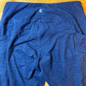 full leggings navy blue marled w pockets